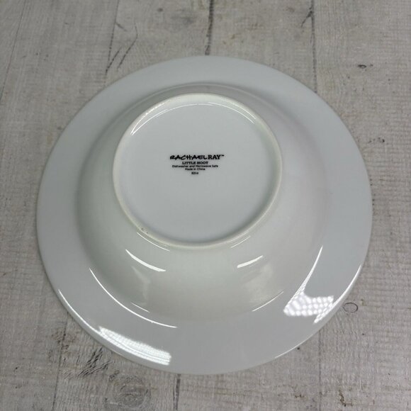 Rachael Ray LITTLE HOOT Autumn Stripe Owl Bands Porcelain Rim Soup Bowl Set of 4 - Picture 5 of 16